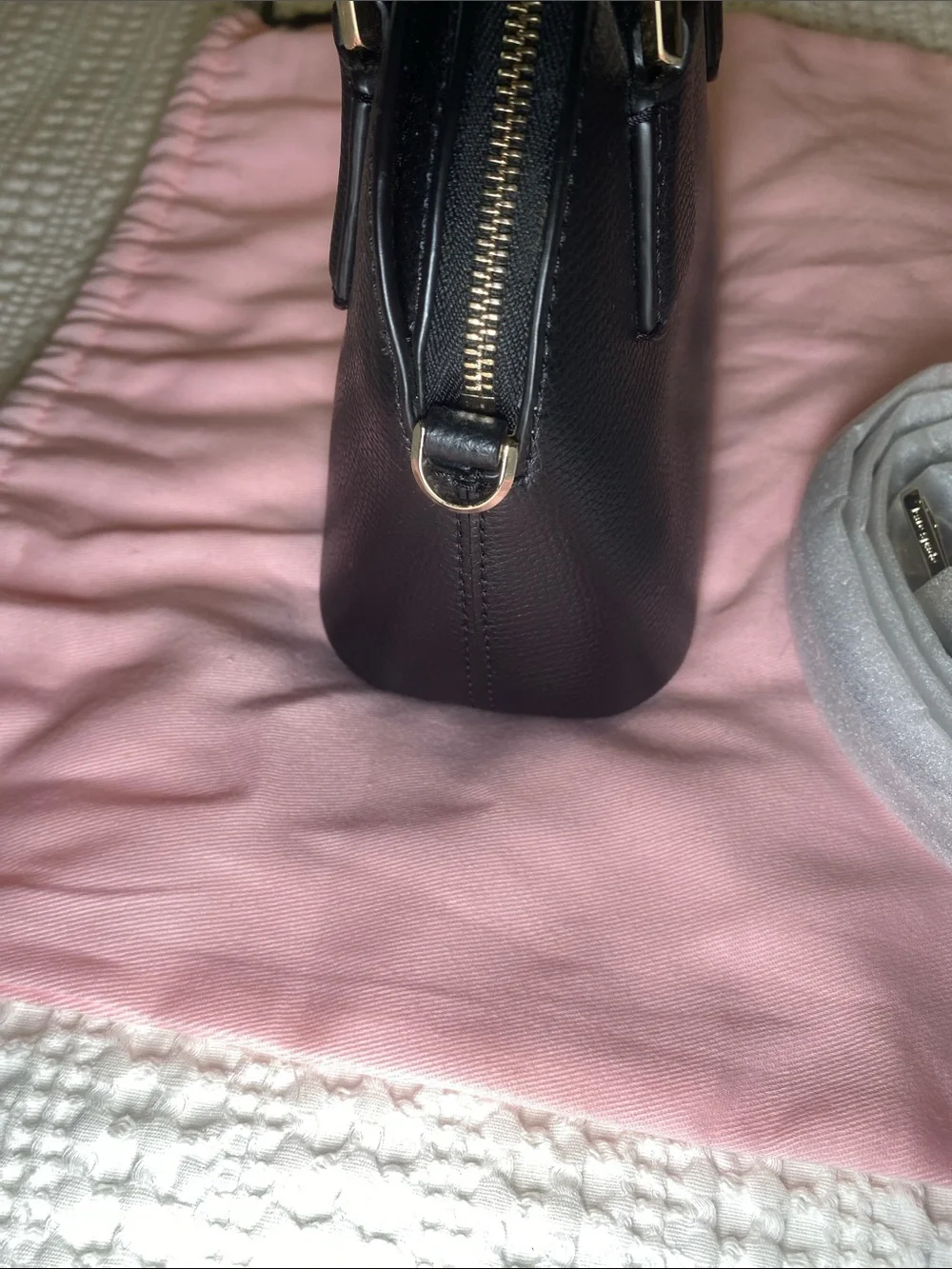 Like New Kate Spade Black Leather Mini Top Handle bag with Gold Hardware🖤✨
